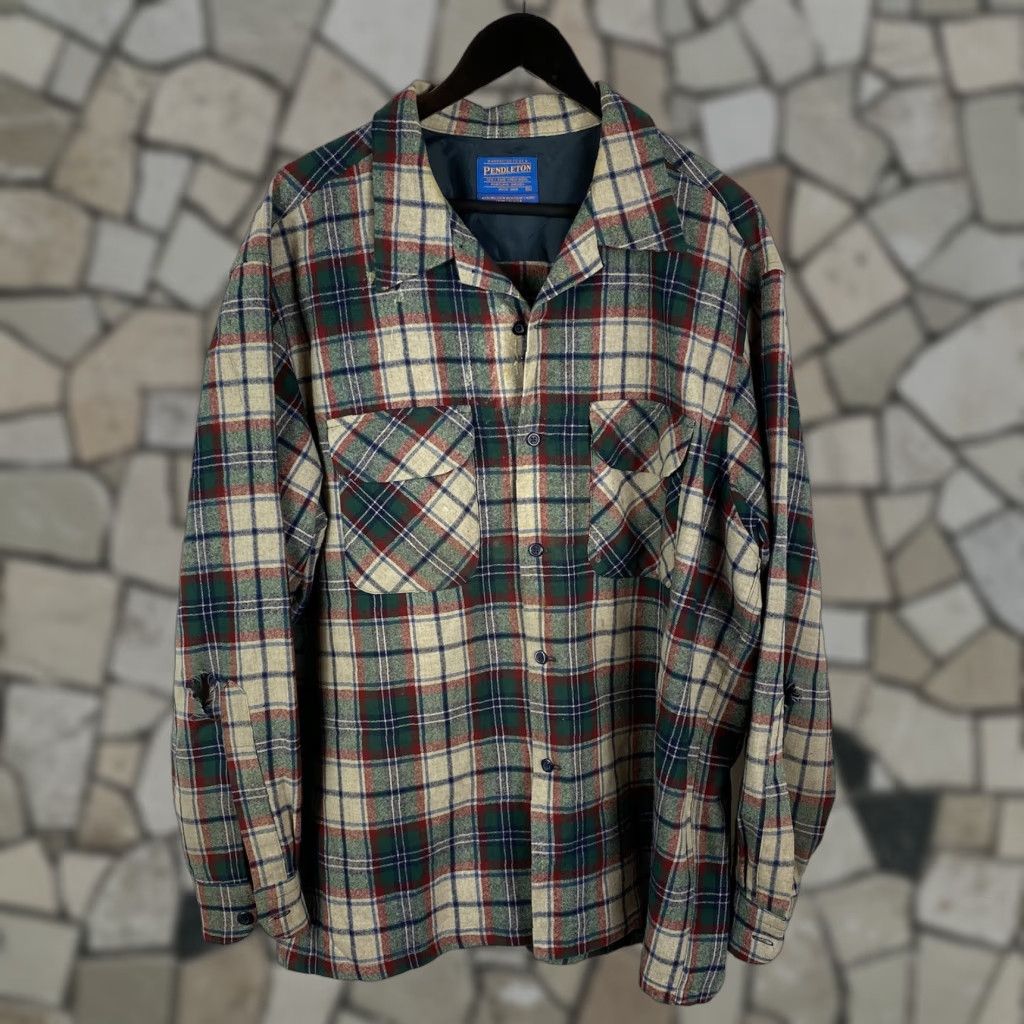 Vintage Pendleton Flannel Wool Shirt Xl 70s Regular Size Xl Mens