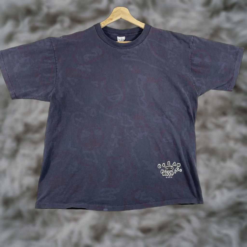 Pacific Vintage Ocean Pacific T Shirt Mens Xl Aop Surf Skate 90s 1992 Tribal Usa Multicolor Co