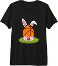 Basketball Easter Egg Bunny Ear Happy Easter tees