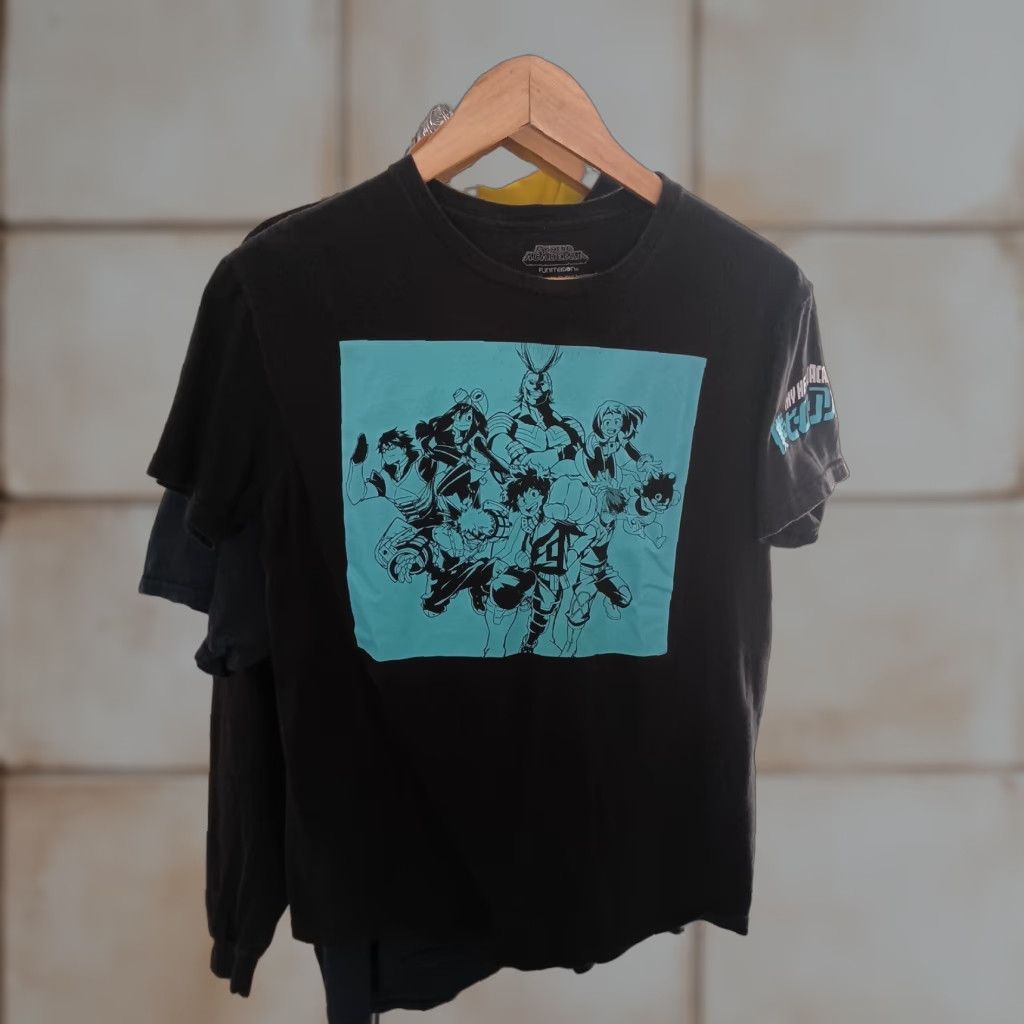 Vintage My Hero Academia 2 Sided T Shirt M Men Black 2 Sided T Shirt Hero Anime Funimation Shirt Boy Hoodie, Sweatshirt