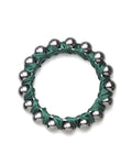 Hysteric Glamour 2000s Japanese Made Metal Bead Satin Ribbon Weave Bracelet