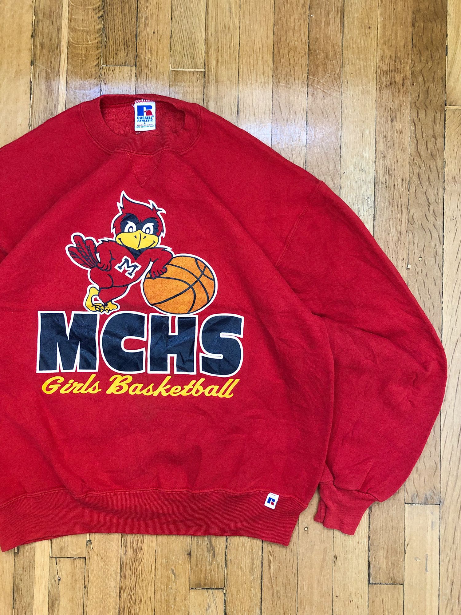Vintage 90s Boxy Mchs Girls Basketball Russell Athletic Sweatshirt