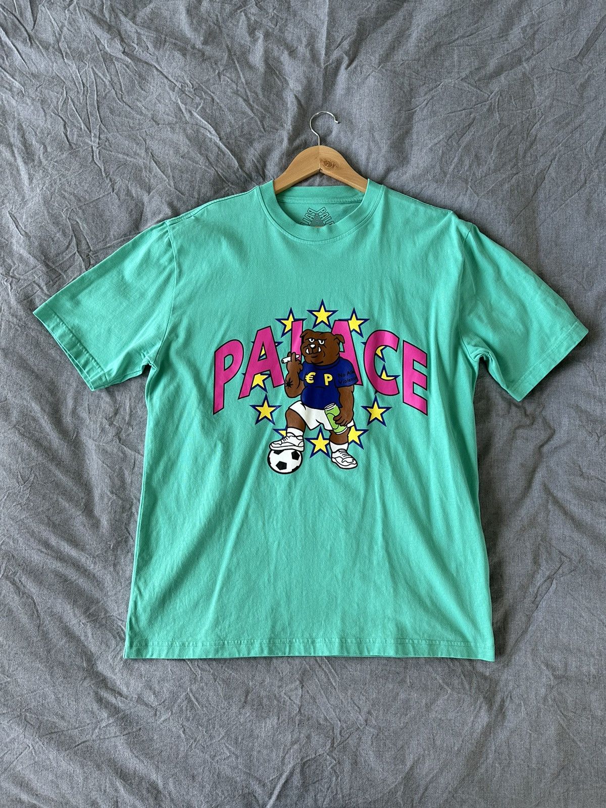 Palace Euro Tee Shirt Aqua Soccer Jersey Zoot Bulldog Fw21 Hoodie, Sweatshirt | FlexRushtees.com