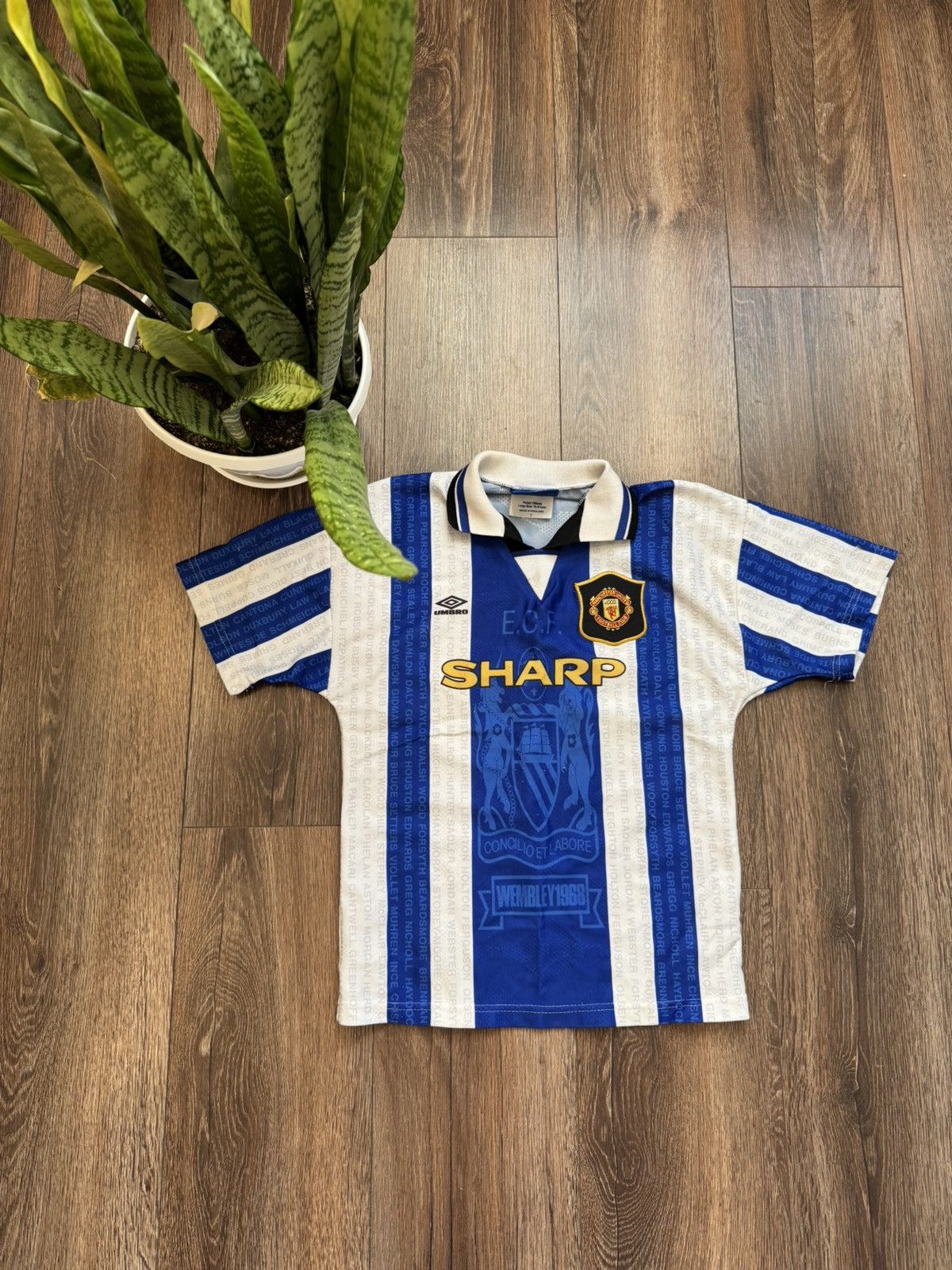 Boys Kids Umbro Manchester United 1994 1995 Third Football Soccer Shirt Jersey