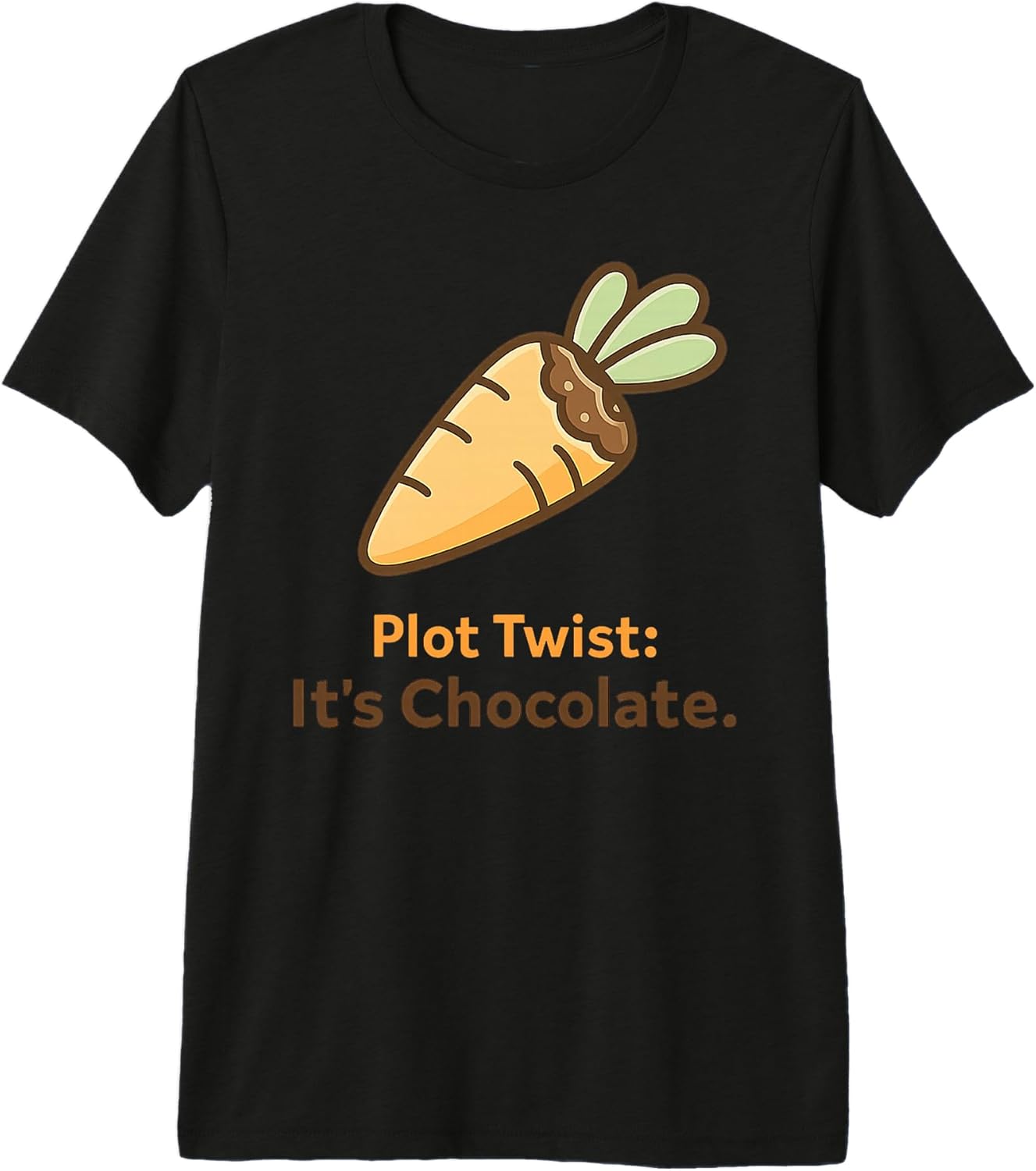 funny chocolate carrot easter design