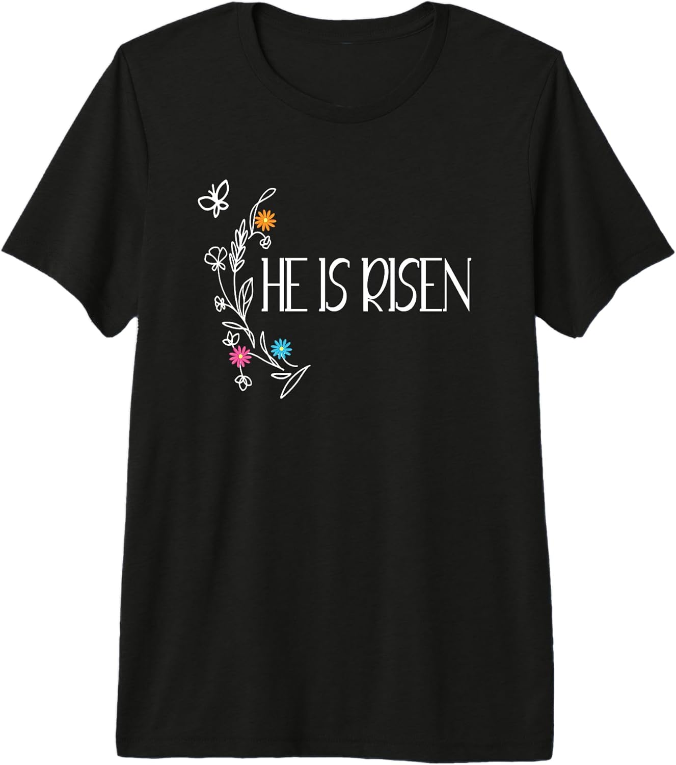 He Is Risen Easter Floral Daisies Sapphire Star