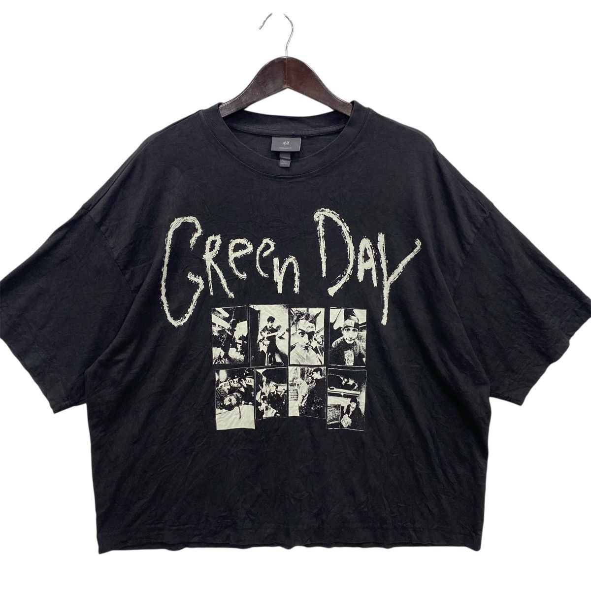 Band Tees Greenday H M Punk Rock Band Oversized Fit Rare Tee Shirt Hoodie, Sweatshirt | FlexRushtees.com