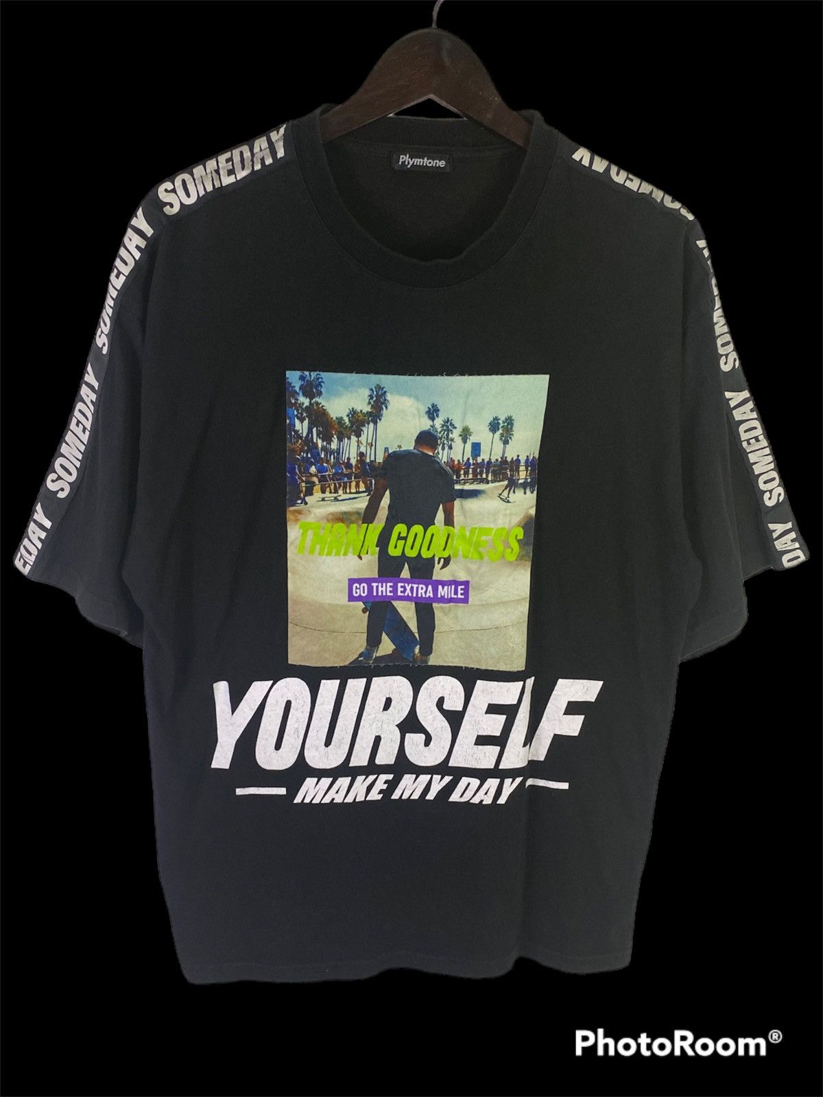 Japanese Brand Vintage Your Self Make My Day Skate Printed Tees Hoodie, Sweatshirt | FlexRushtees.com