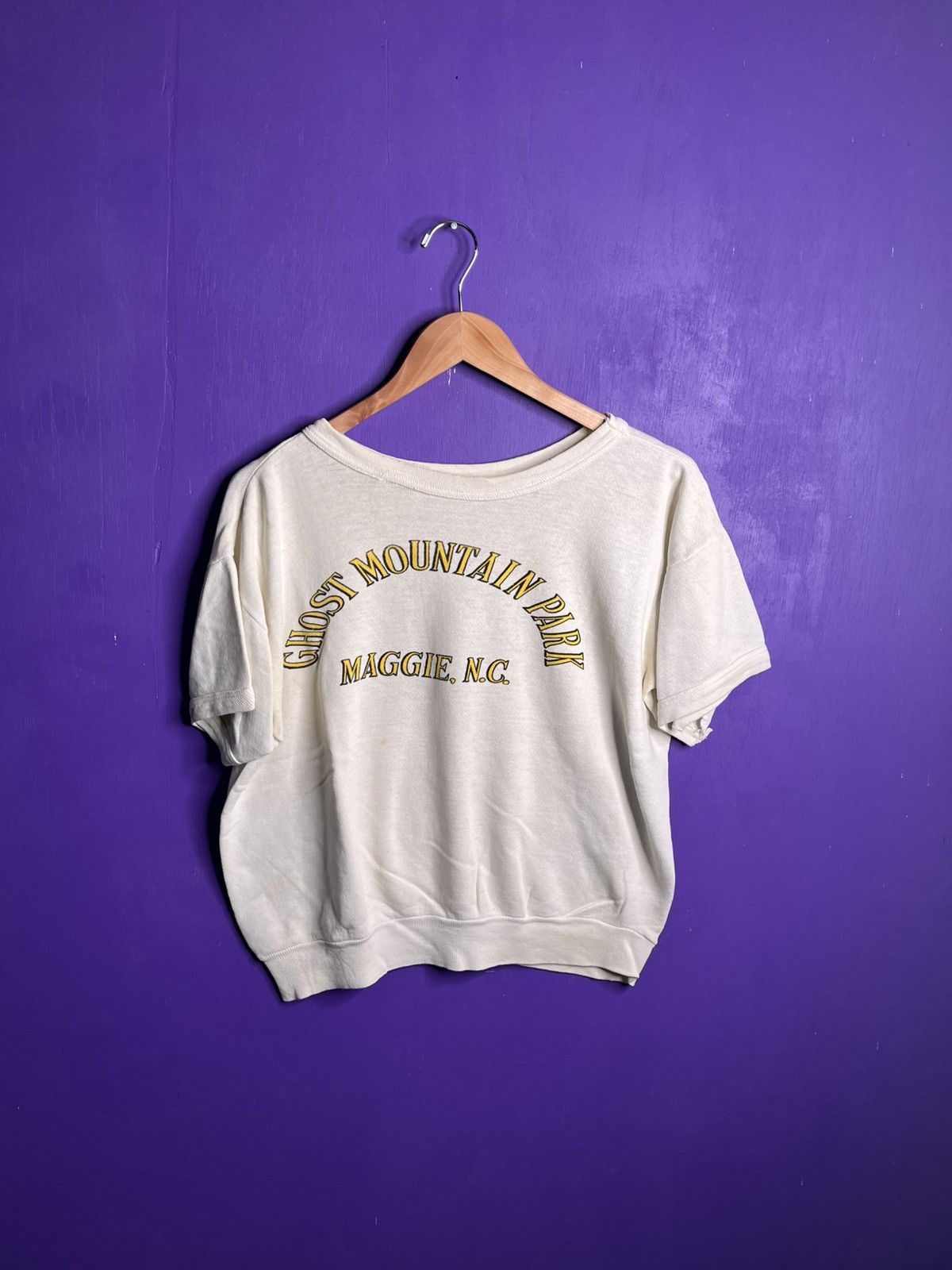 Vintage 60s 70s Ghost Mountain Park Short Sleeve Sweatshirt