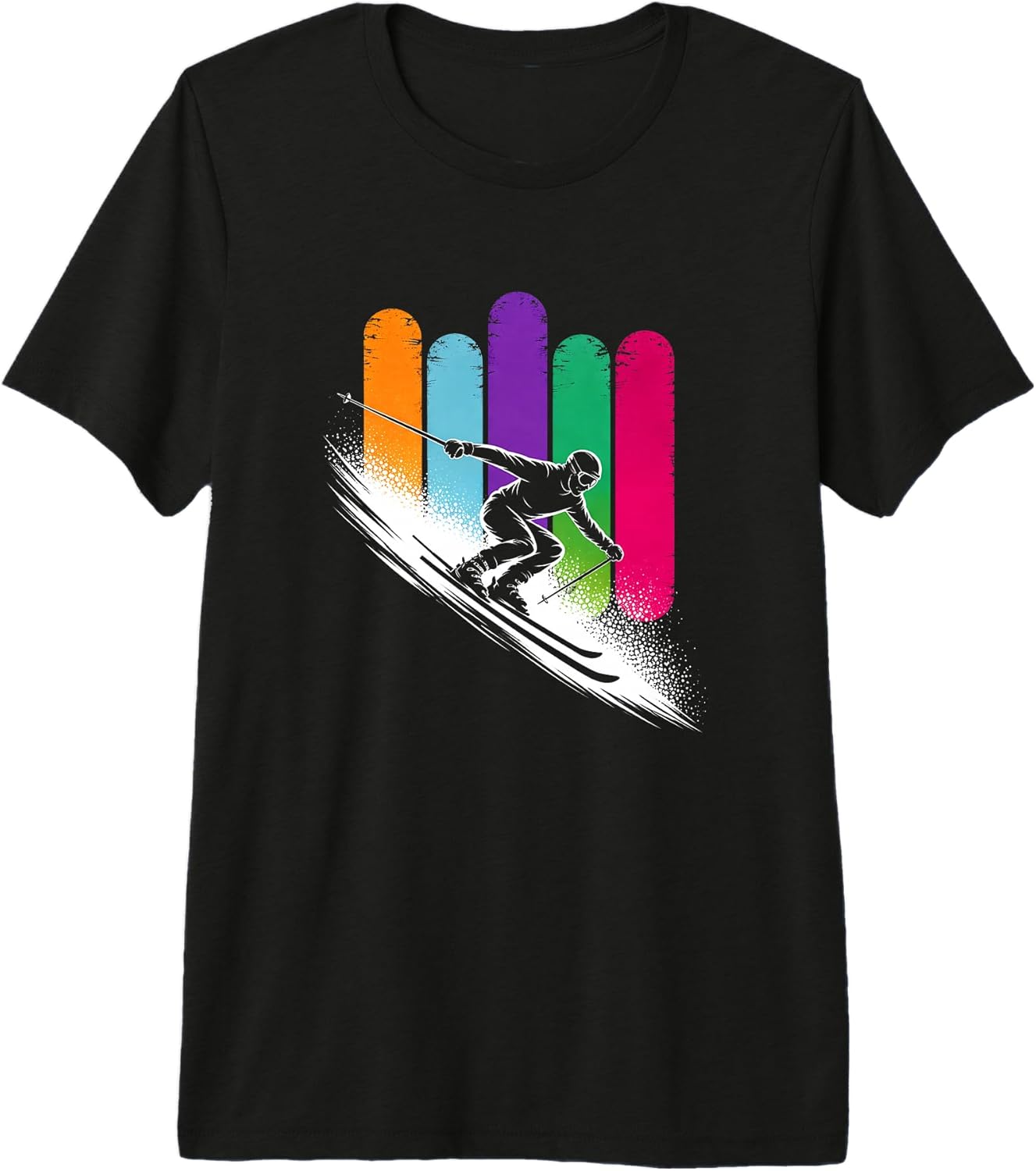 Downhill Skier Mountain Winter Sport Art