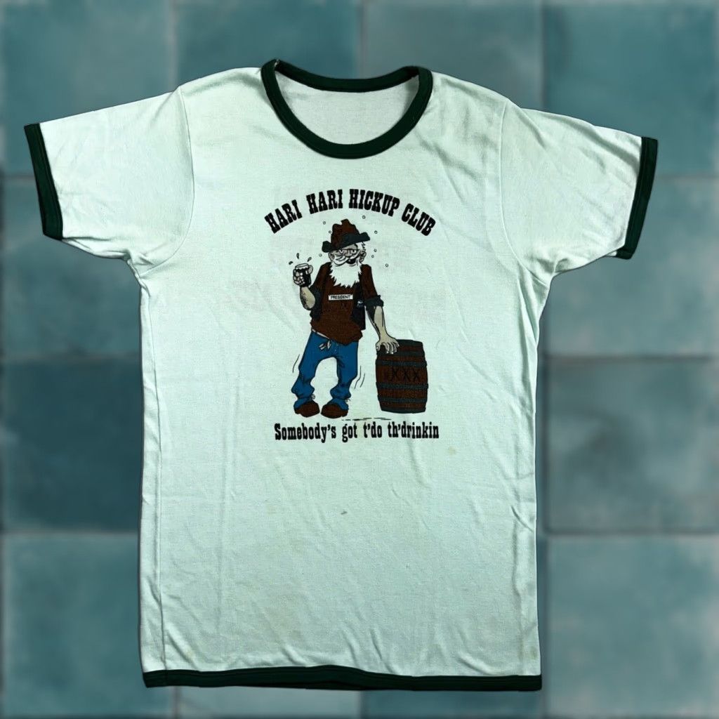 Vintage Hari Hari Motor Inn Vtg T Shirt Funny Drinking Alcohol Joke Humor Barrel 70s Shirt M