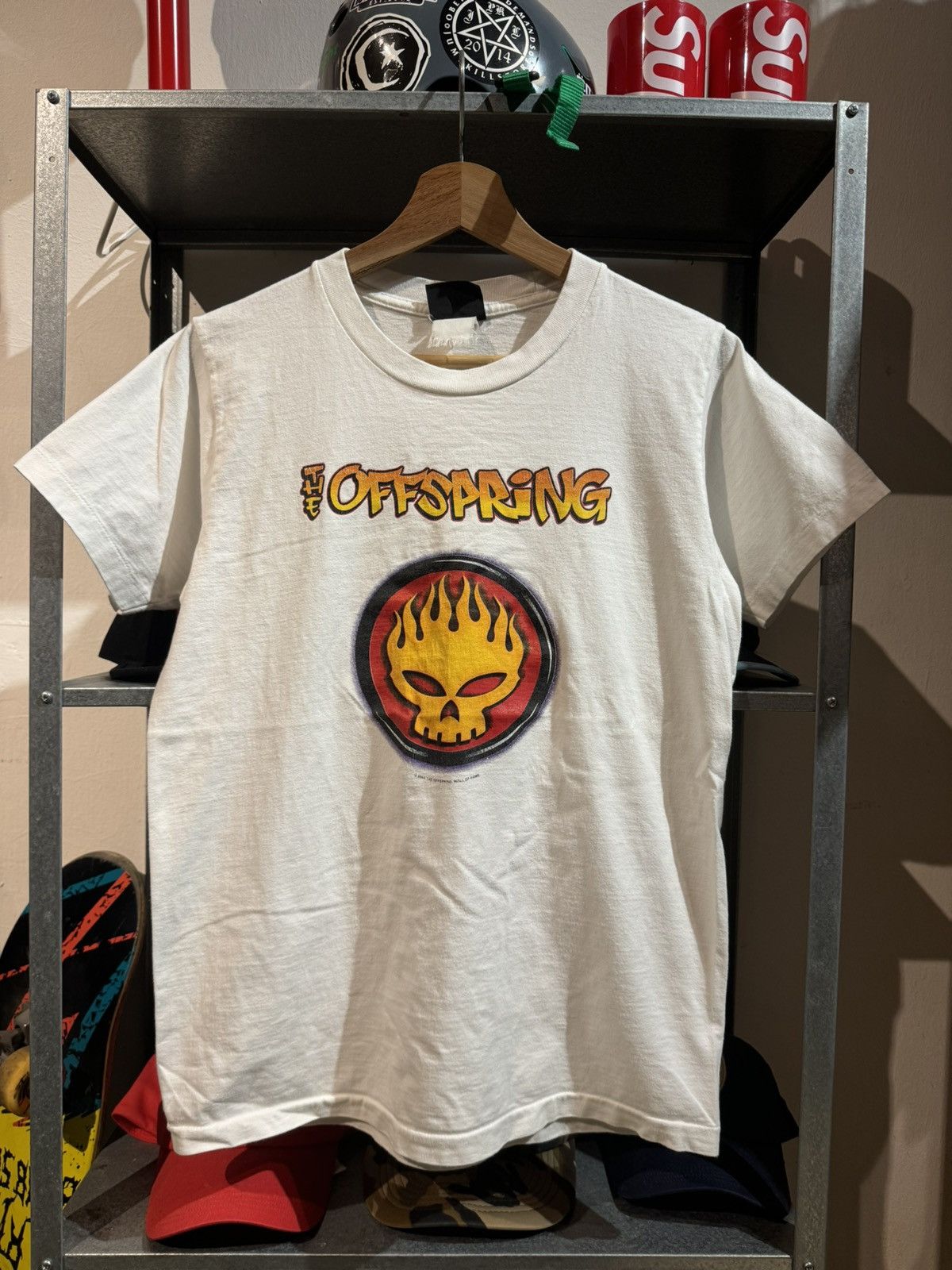Vintage The Offspring 2003 Conspiracy Of One White Tee Hoodie, Sweatshirt | FlexRushtees.com