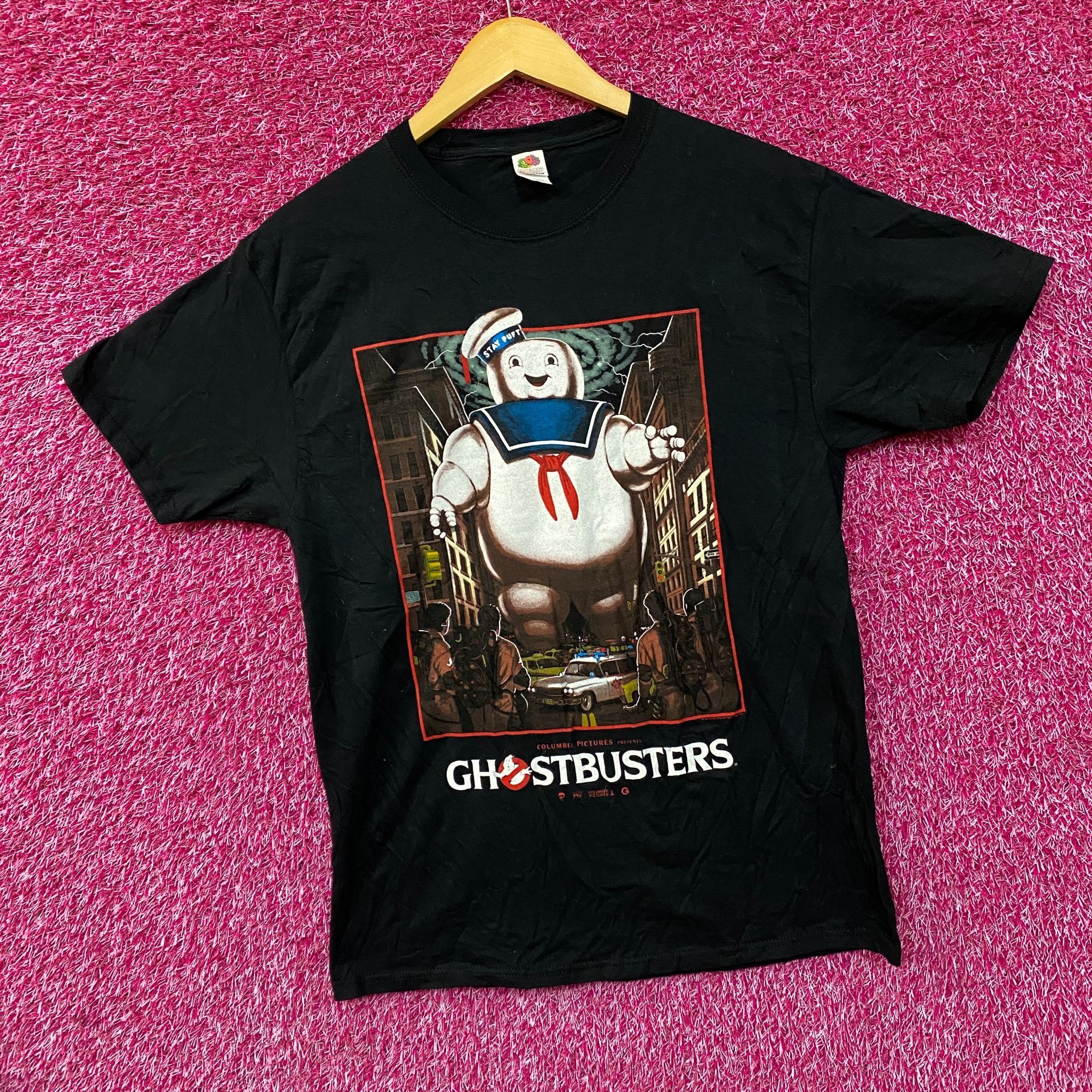 Fruit Of The Loom Stay Puft Marshmallow Vs Ghostbusters Graphic Design T Shirt