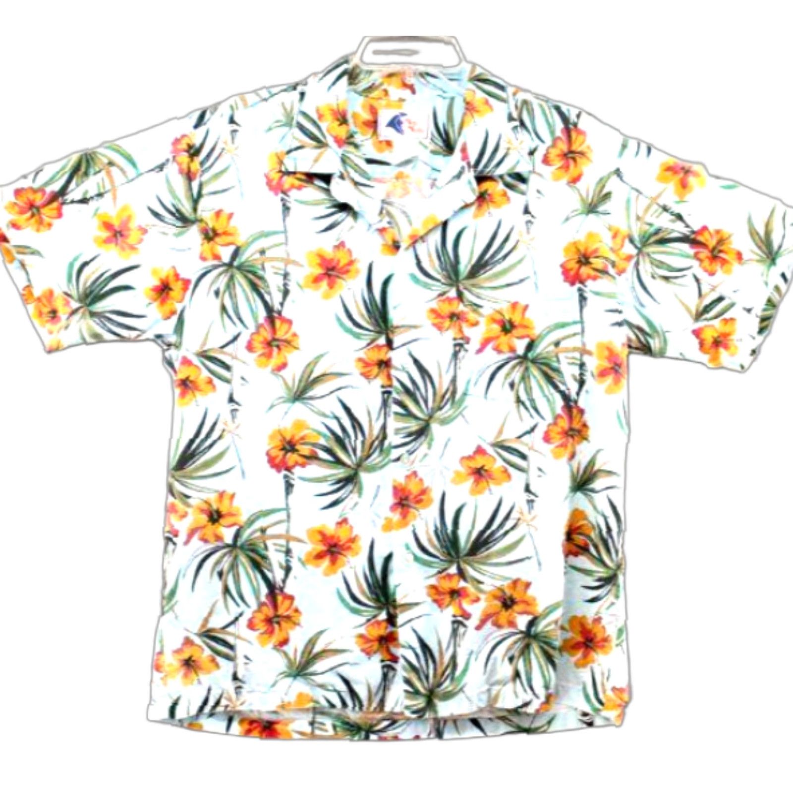 Vintage Nui Nalu Shirt Men S Large Hawaiian Tropical Flowers Short Sleeve Usa