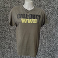 Vintage Call Of Duty T Shirt Men Large Army Green Wwii Logo Short Sleeve Military Style