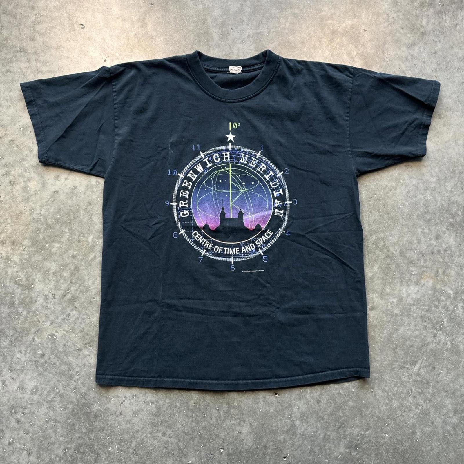 Other Greenwich Meridian Center Of Time Space Faded T Shirt