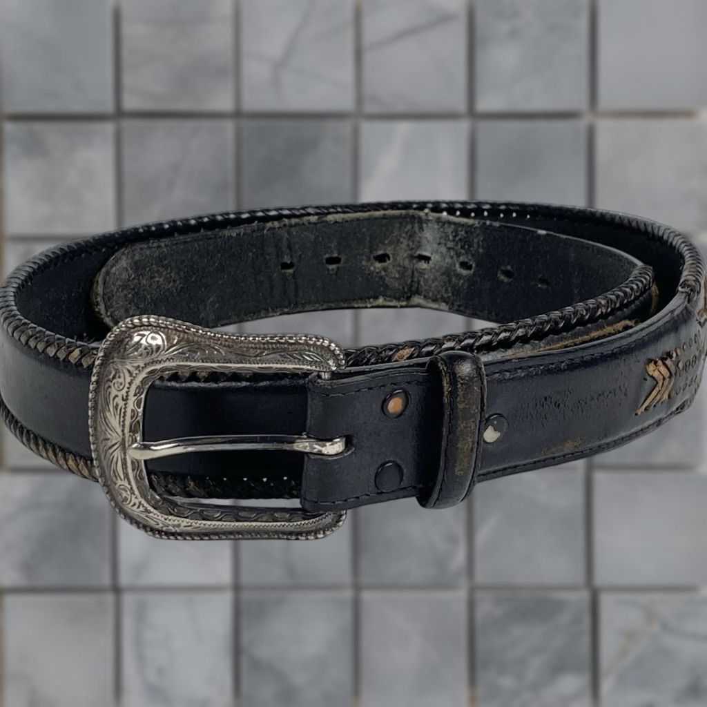 Vintage Belt Men S Tooled Western Belt Size 40 Brown Black W Silver Buckle Nocona Belt Co Ca T-Shirts, Hoodie, Sweatshirt