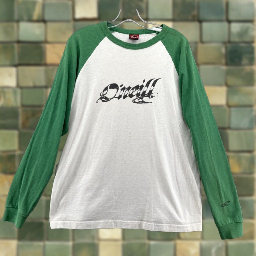 Neill Vintage O Neill Baseball Tee Men S Med Green Skater Sportswear Streetwear Surfer Shirt Hoodie, Sweatshirt