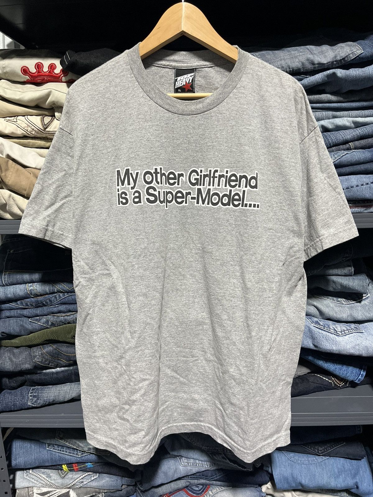 Vintage Crazy My Other Girlfriend Is A Super Model Humor Tee Hoodie, Sweatshirt | FlexRushtees.com