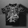 Haunted Mound Affliction X Haunted Mound Hackle Hdoe Skeleton Tee Hoodie, Sweatshirt | FlexRushtees.com