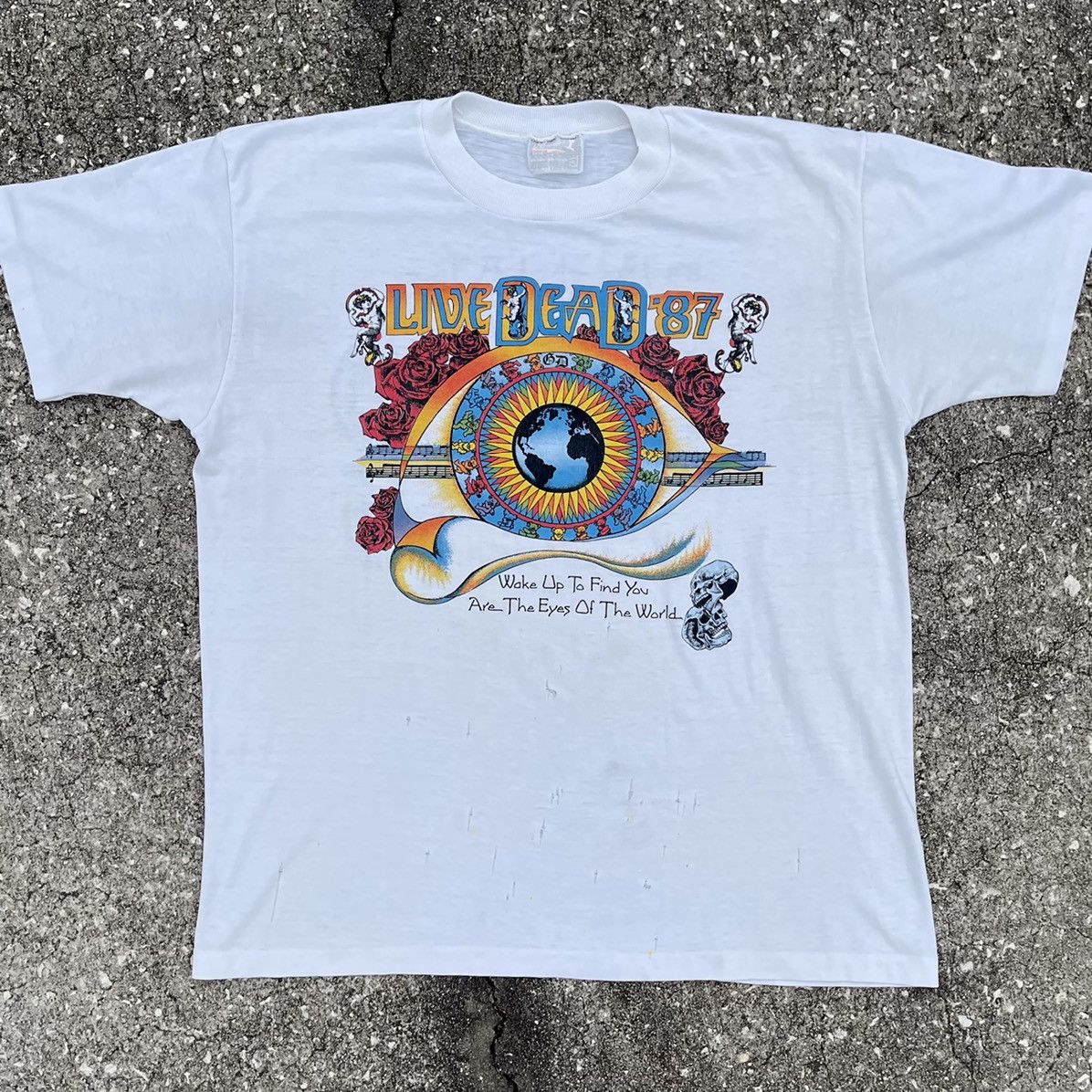 Vintage 1987 Grateful Dead Live Dead Tour Tee Shirt Hoodie, Sweatshirt | FlexRushtees.com