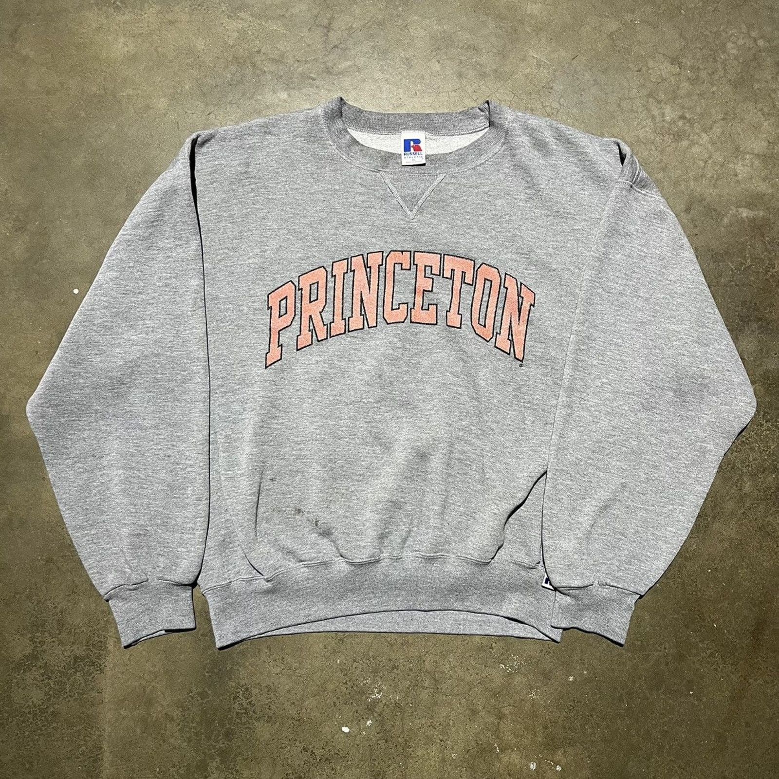 Vintage Y2k Princeton Grey Russell Athletic Boxy Sweatshirt