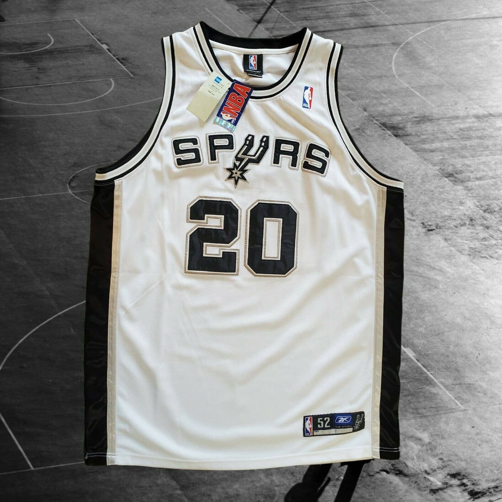 Reebok Nwt Vintage Nba Reebok San Antonio Spurs Ginobili 52 Jersey