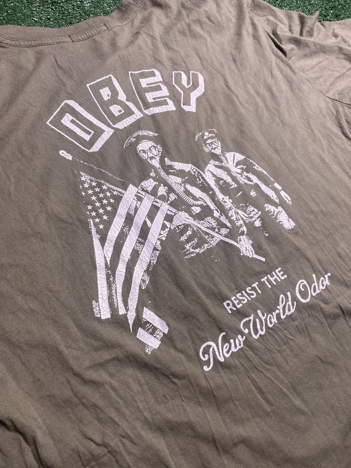 Street Wear Obey Resit The New World Order Tee Size Xl Olive Hoodie, Sweatshirt | FlexRushtees.com