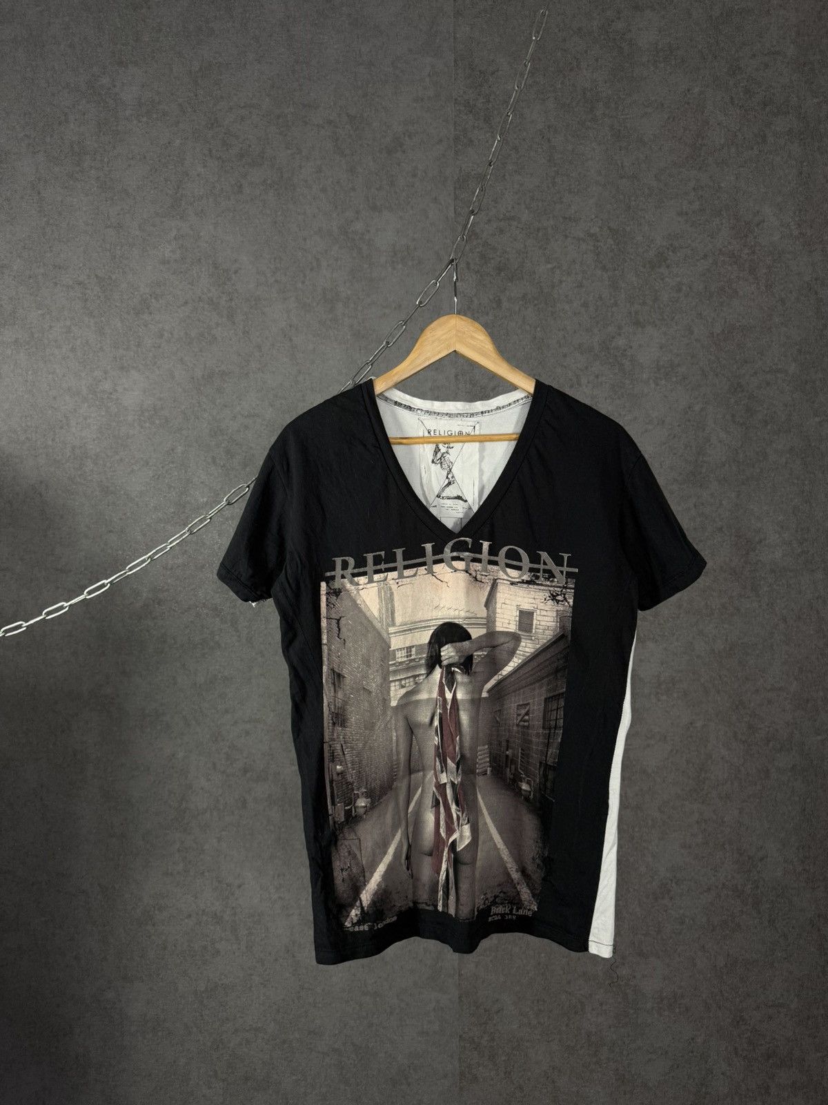 Designer Religion Avant Garde Designer Crazy V Neck Tee Hoodie, Sweatshirt | FlexRushtees.com