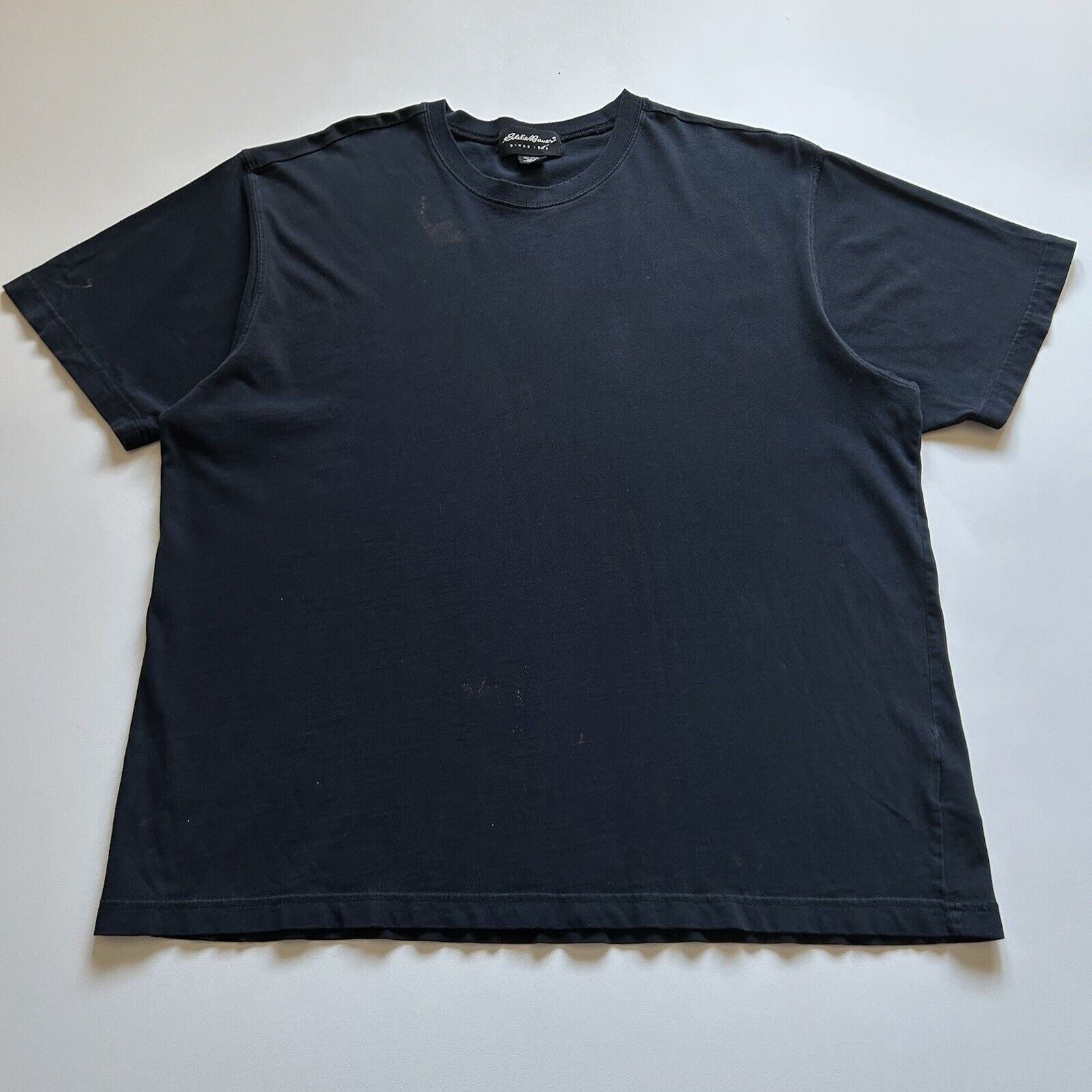 Eddie Bauer Vintage Y2k Faded Black Blank Basic T Shirt Large Distressed Hoodie, Sweatshirt | FlexRushtees.com