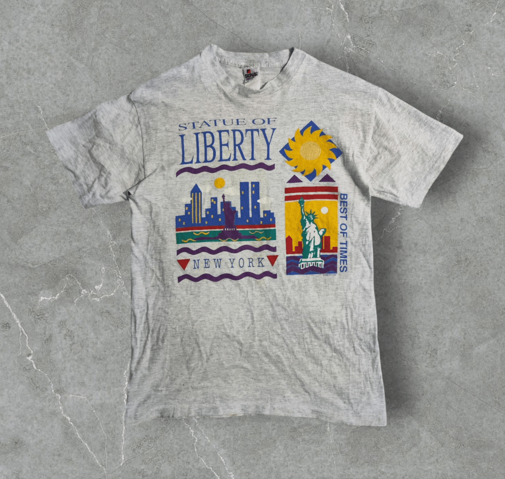 Vintage 1992s Statue Of Liberty Artist By Signal Mega Tee Hoodie, Sweatshirt | FlexRushtees.com