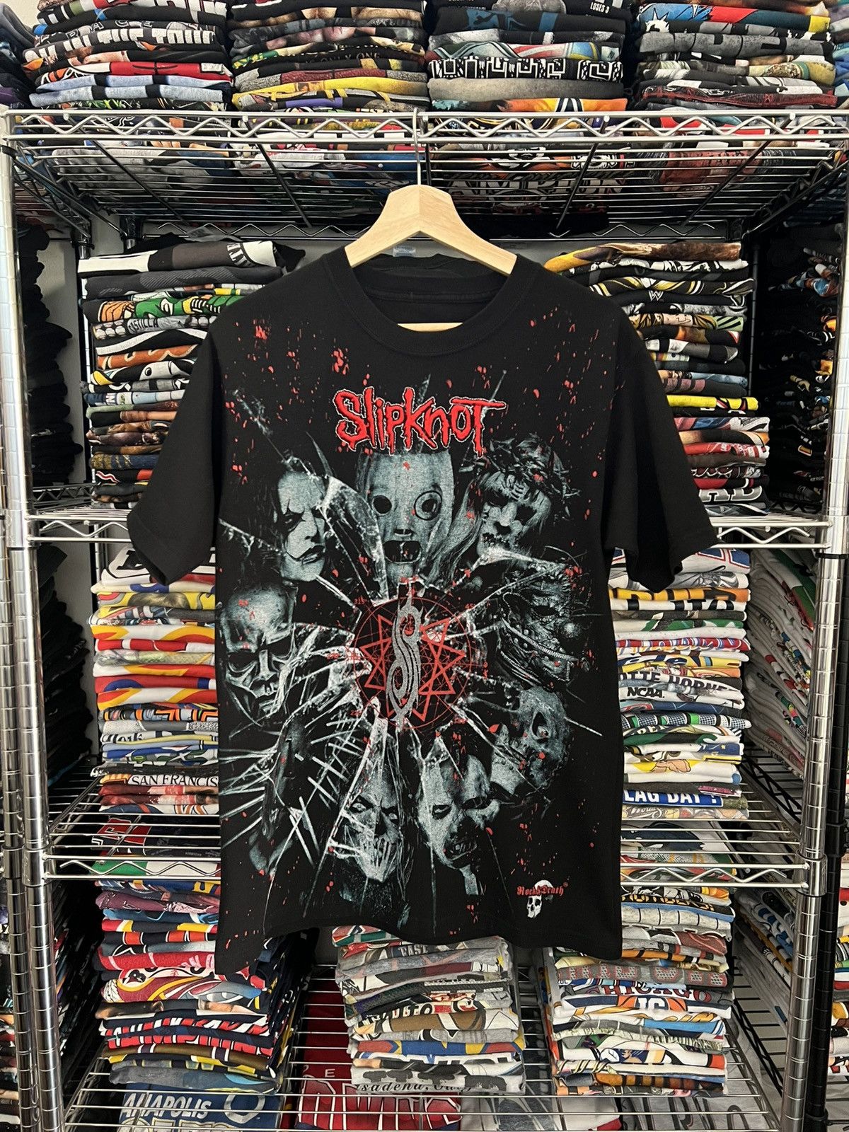 Band Tees 2000s Slipknot All Over Print Embroidered Mexican Bootleg