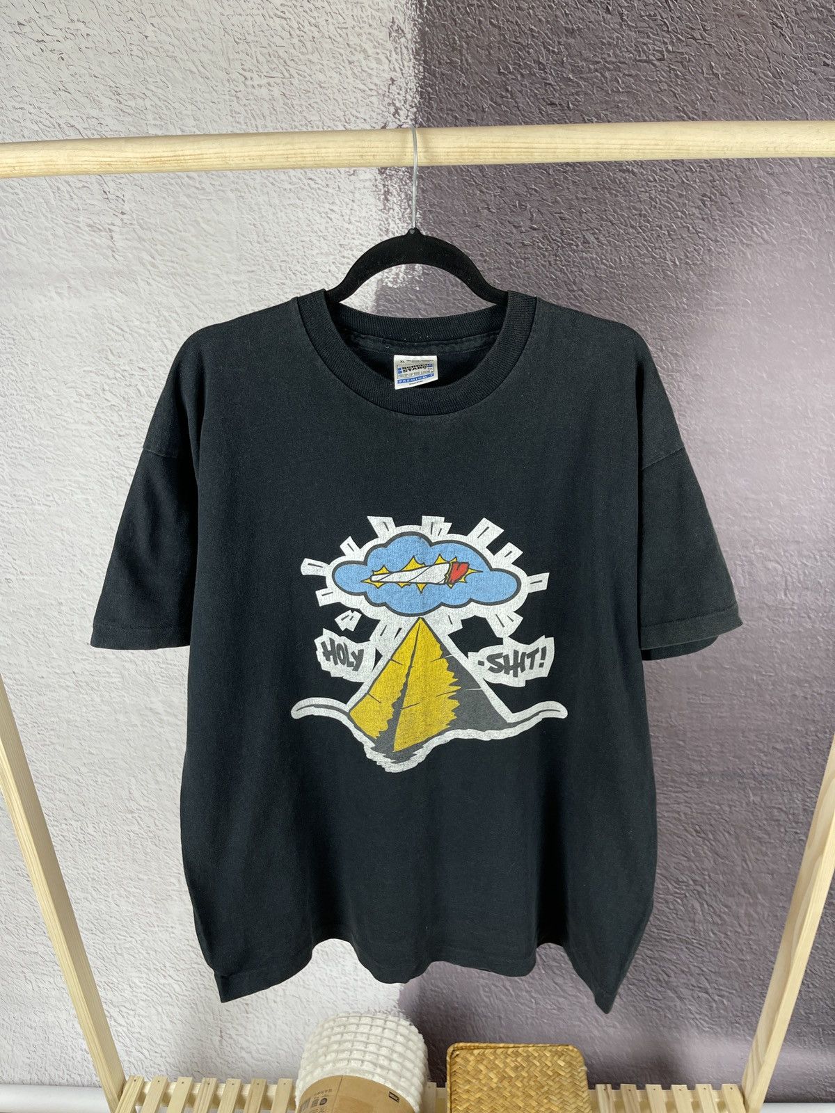 Vintage Screen Stars S U Lo Rap Smoke Holy Shit Graphic Graffiti Tee