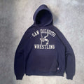 Vintage 1980s Faded Navy San Dieguito Wrestling Russell Hoodie