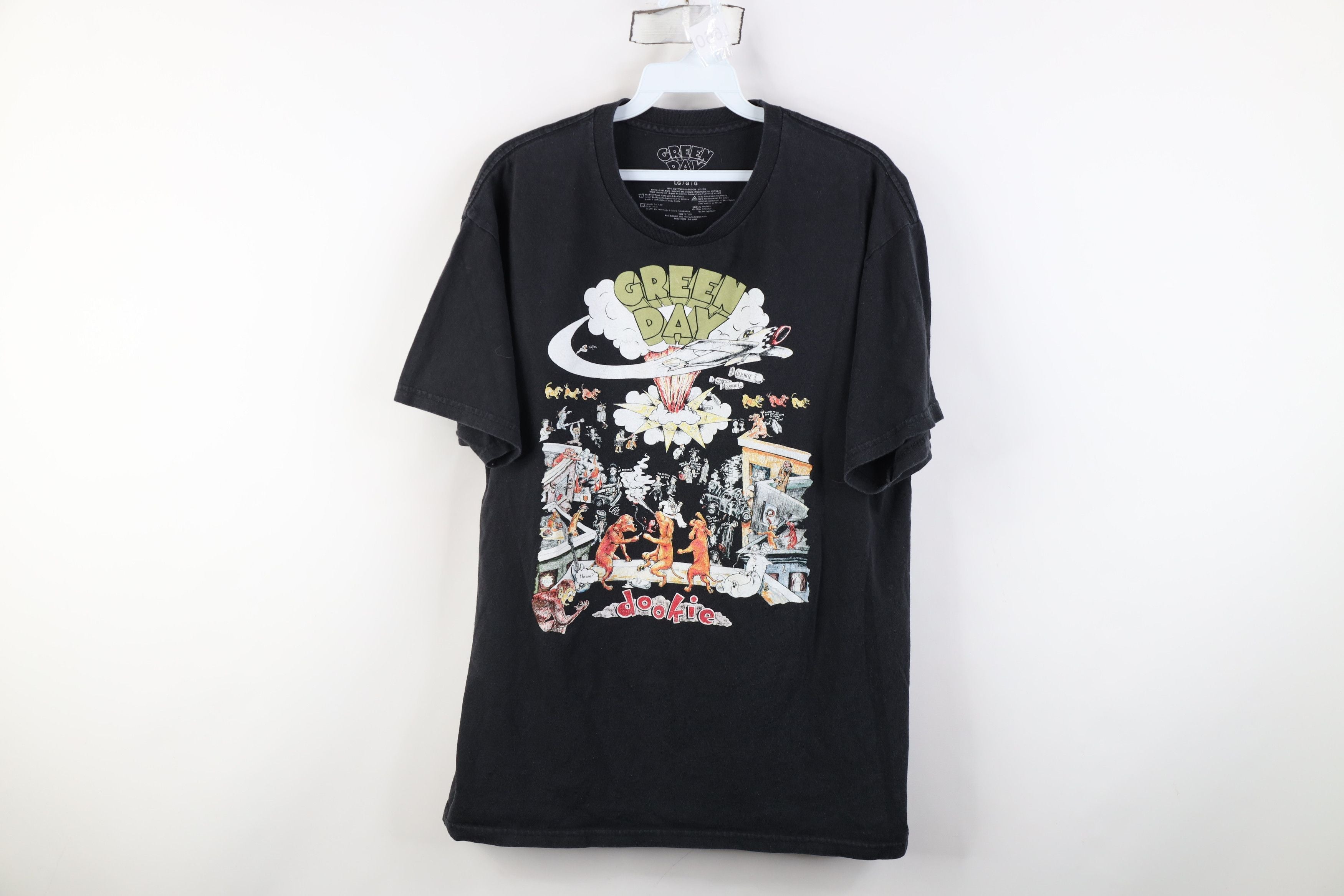 Vintage Y2k Dookie Green Day Band Short Sleeve T Shirt Black Hoodie, Sweatshirt | FlexRushtees.com