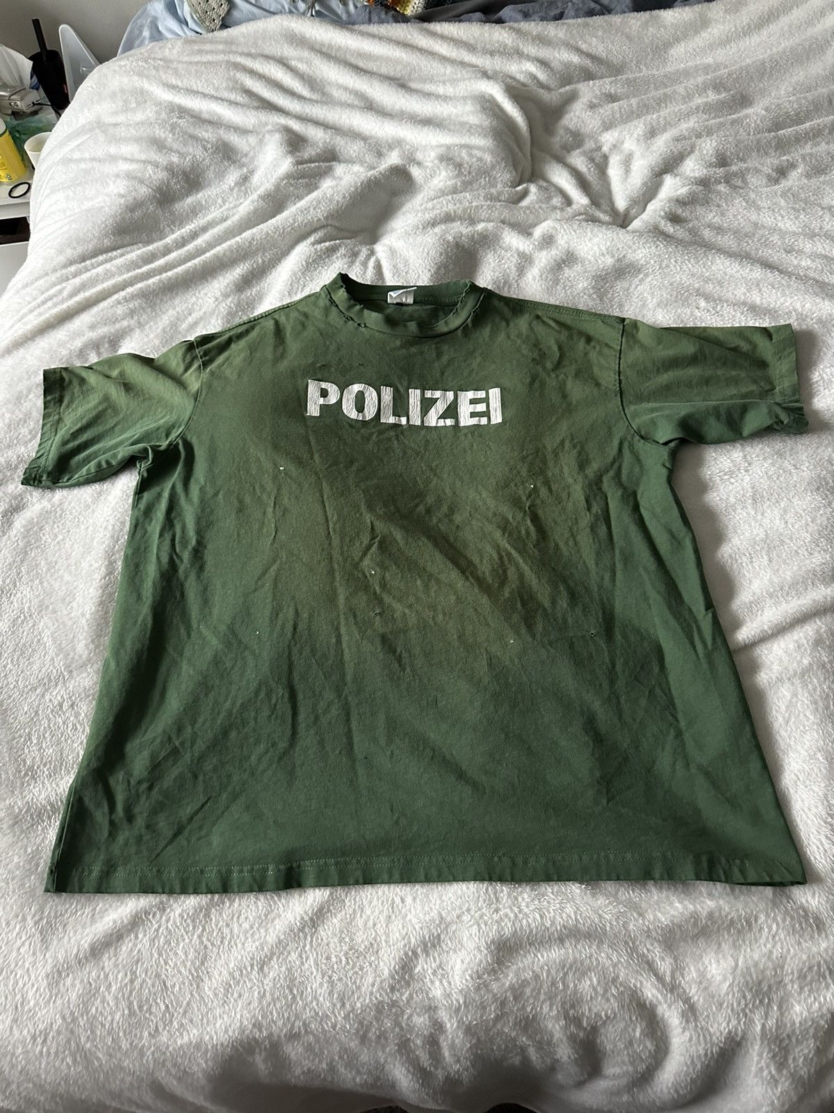 Vintage Sample Size Xl Polizei Shirt Hoodie, Sweatshirt | FlexRushtees.com