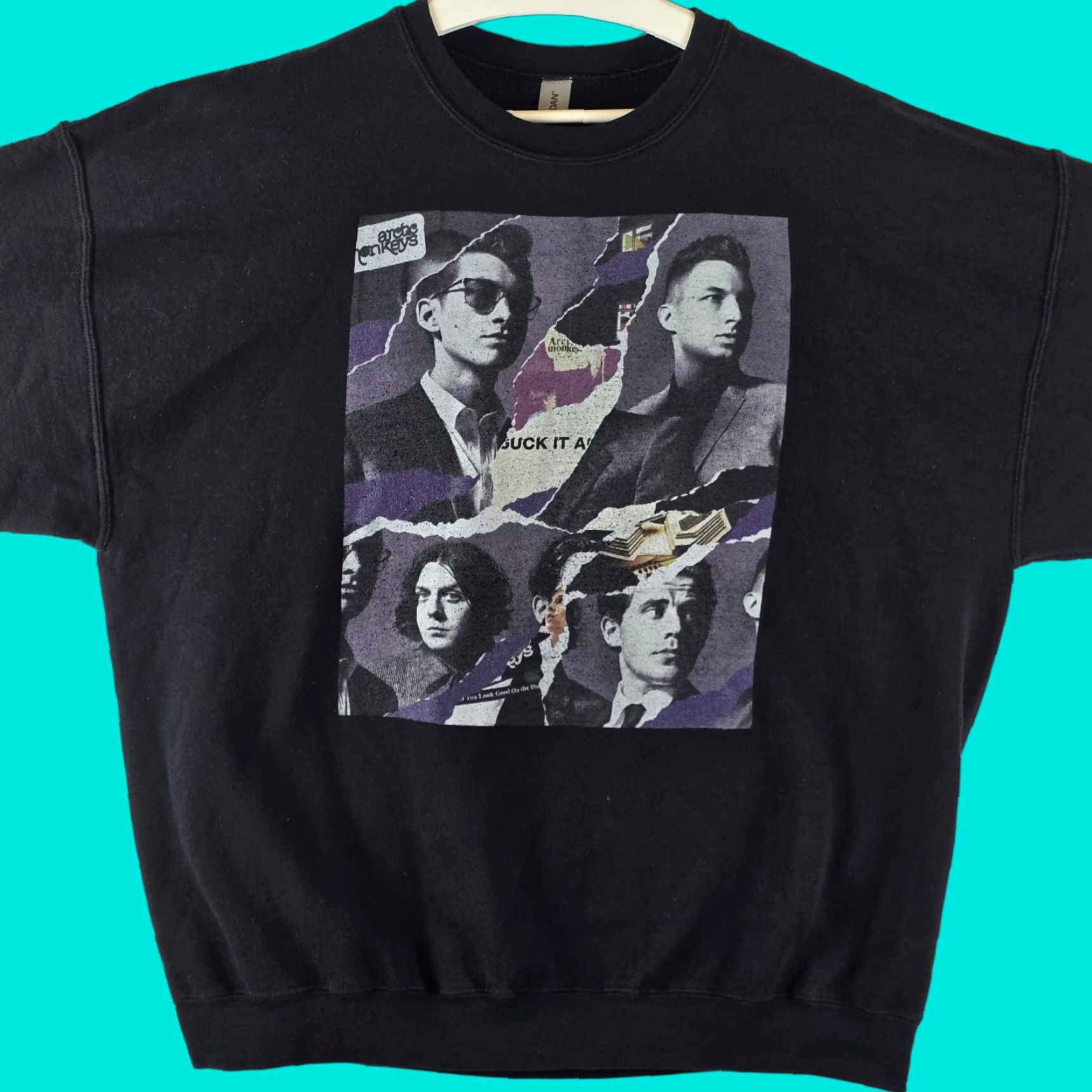 Gildan Arctic Monkeys Sweatshirt Suck It And See Album Graphic Print Black Unisex 2xl Gildan Heavy B T-Shirts, Hoodie