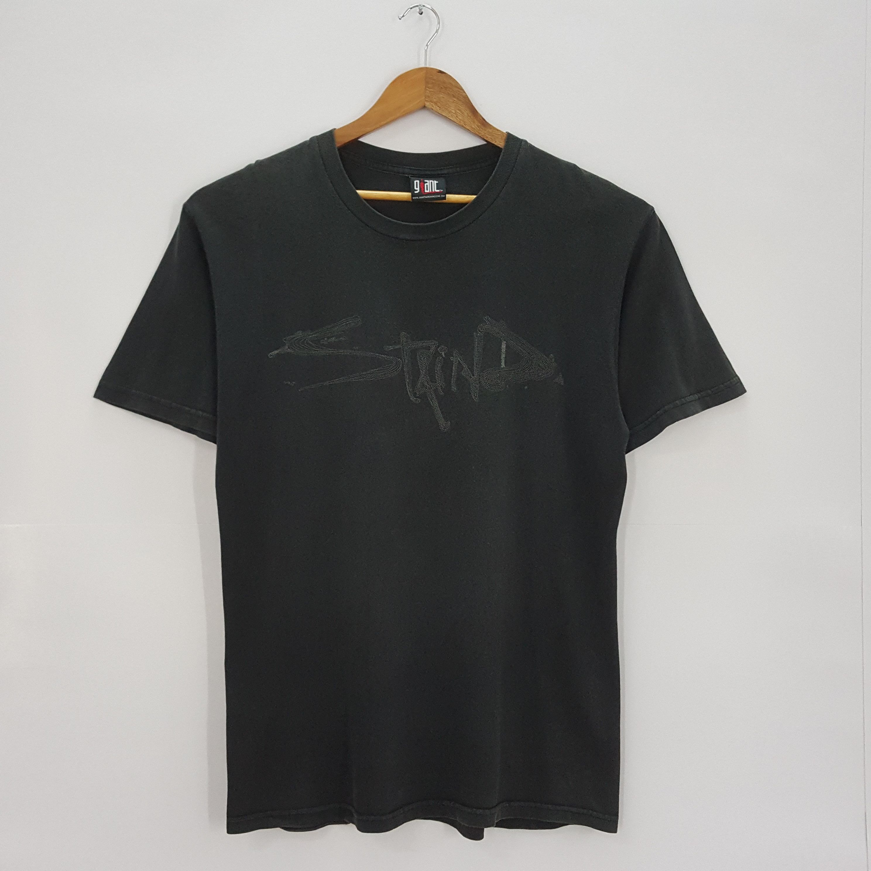 Giant Vintage 90 S Staind American Rock Band All Black T Shirt