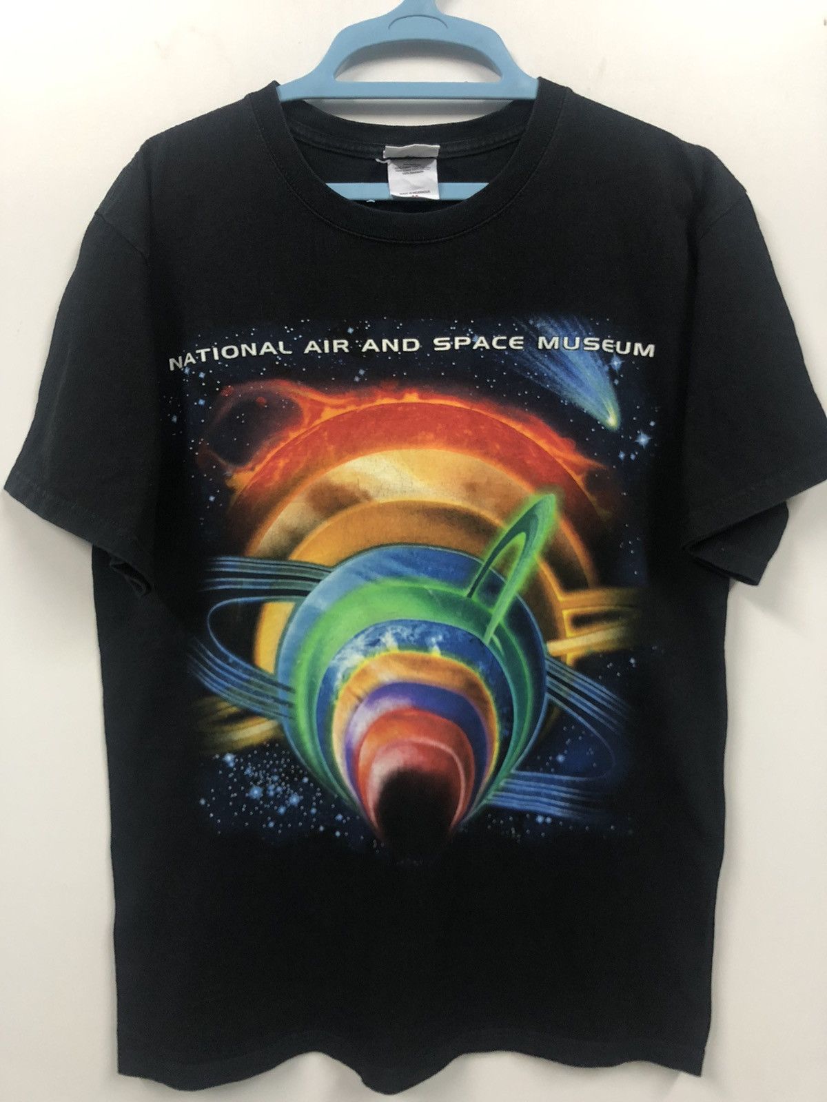 Vintage Rainbow Solar System Rare Nice Print T Shirt