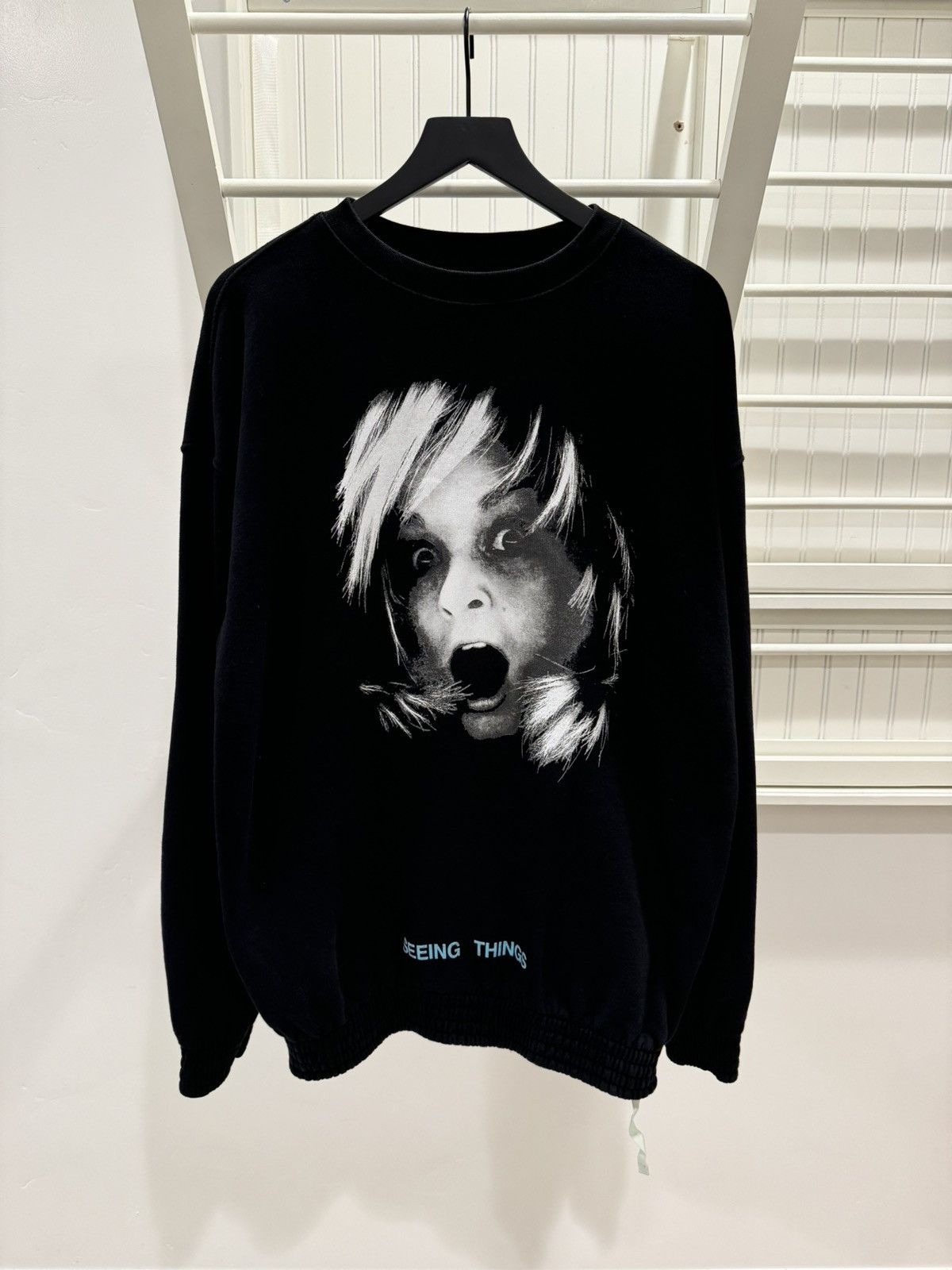 White Off White Screaming Girl Crewneck