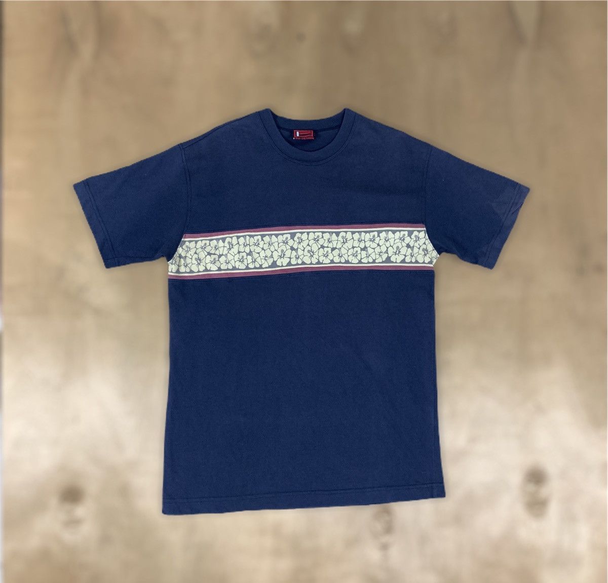 Other Vintage 90s Floral Graphic Patchwork Double Side Summer Tee