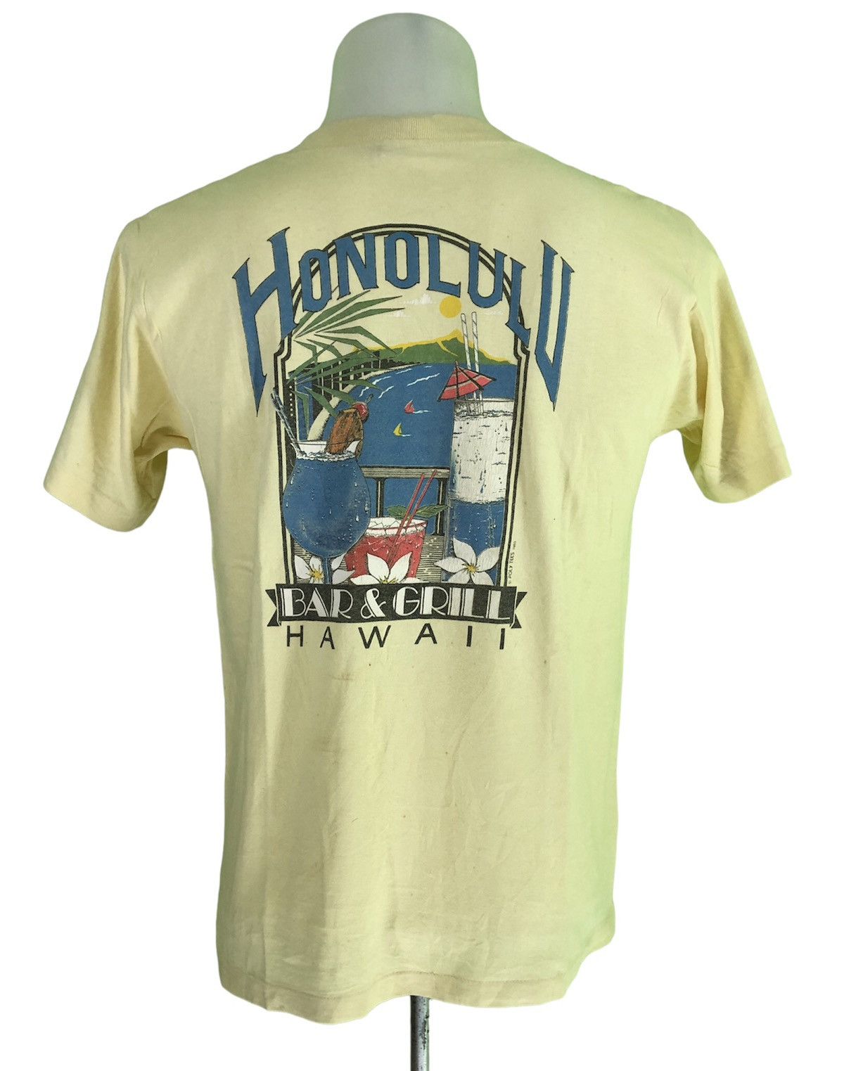 Vintage Hawaii Honolulu Bar Grill Polytees 1985 T-Shirts, Hoodie, Sweatshirt | FlexRushtees.com