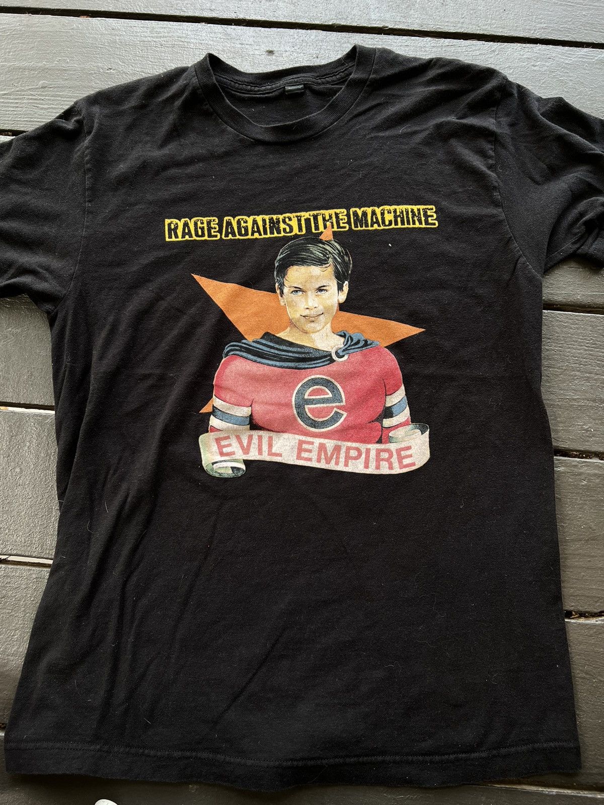 Vintage 2010 Rage Against The Machine Evil Empire Tee Hoodie, Sweatshirt | FlexRushtees.com