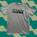 Gildan Llama Shirt Mens Large Gray Short Sleeve Crew Neck Cotton Top Funny Adult T Shirt Mens Hoodie, Sweatshirt