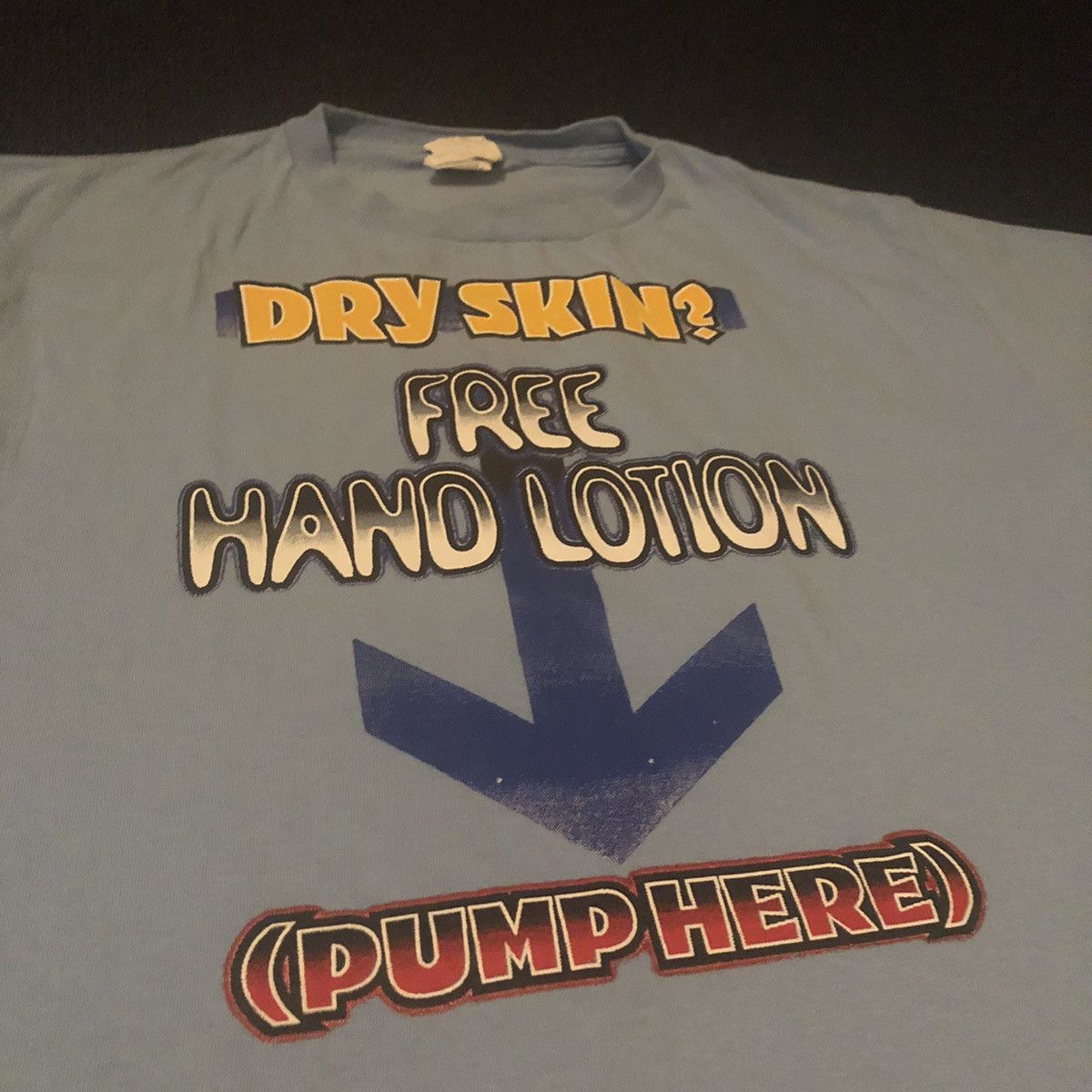 Other Vintage 2000s Dry Skin Free Hand Lotion Pump Here Parody Tee