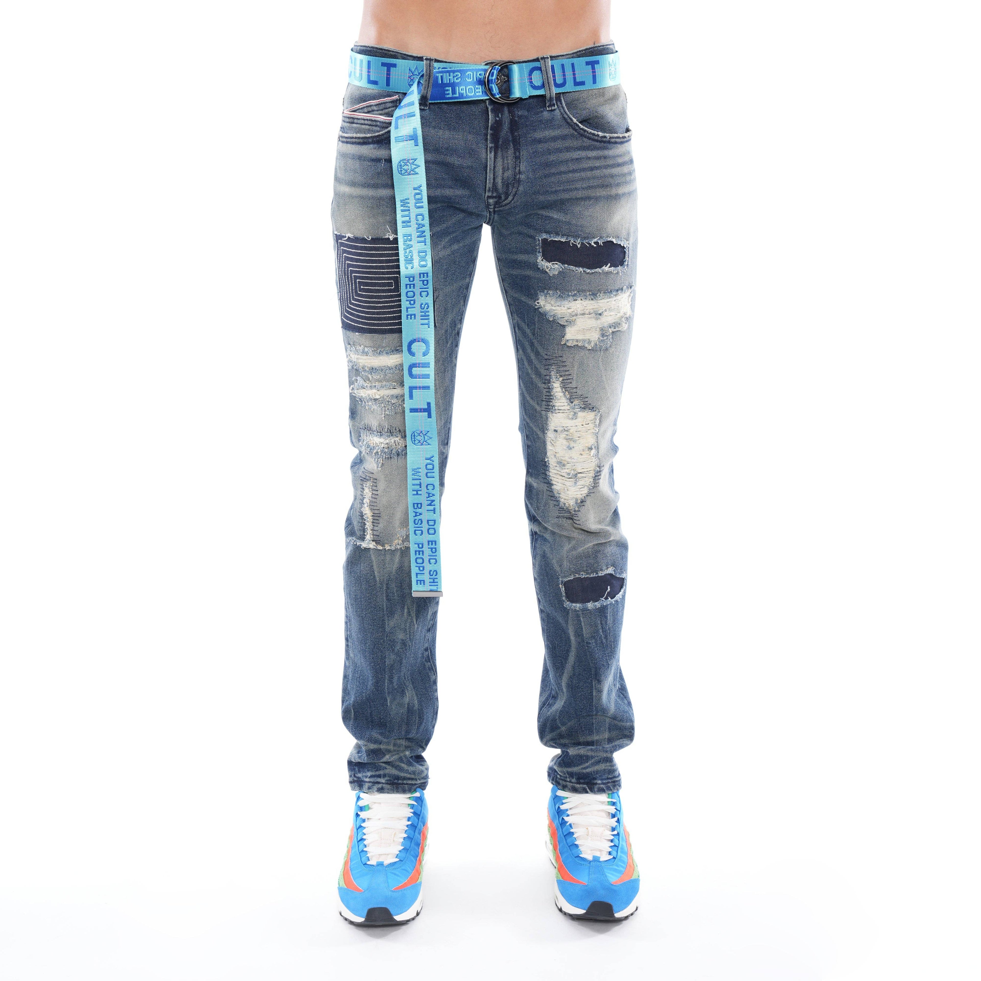 Rocker Slim Belted Stretch in Delft