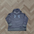 Armour Under Armour Hoodie Mens M Gray Coldgear Pullover Long Sleeve Hooded All Seasons Gym Tr