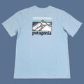Patagonia Shirt Mens Medium Blue Pocket Responsibili Tee Mountain Logo Graphic