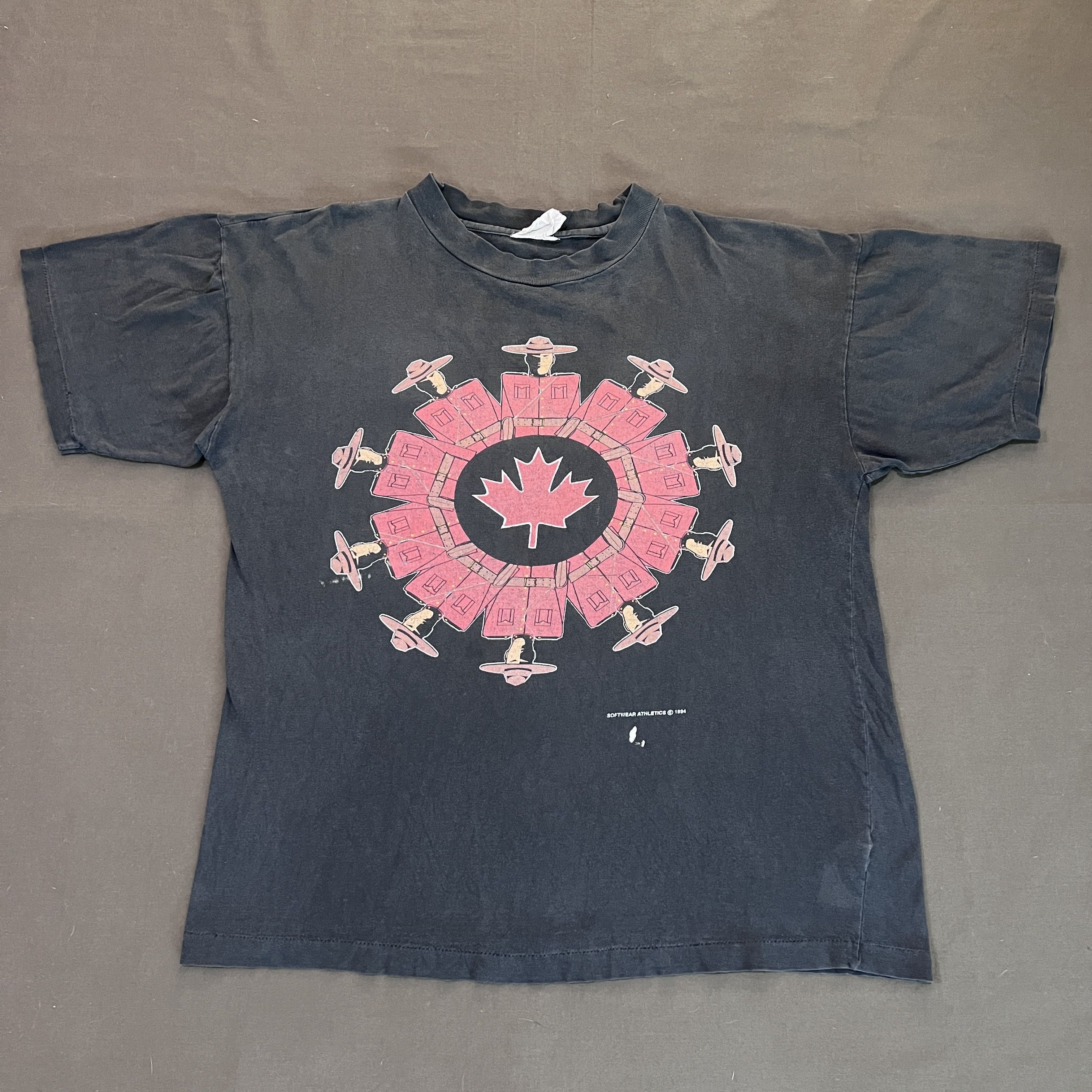 Vintage 90s Canada Rcmp Promo Tee Faded Thrashed Hoodie, Sweatshirt | FlexRushtees.com