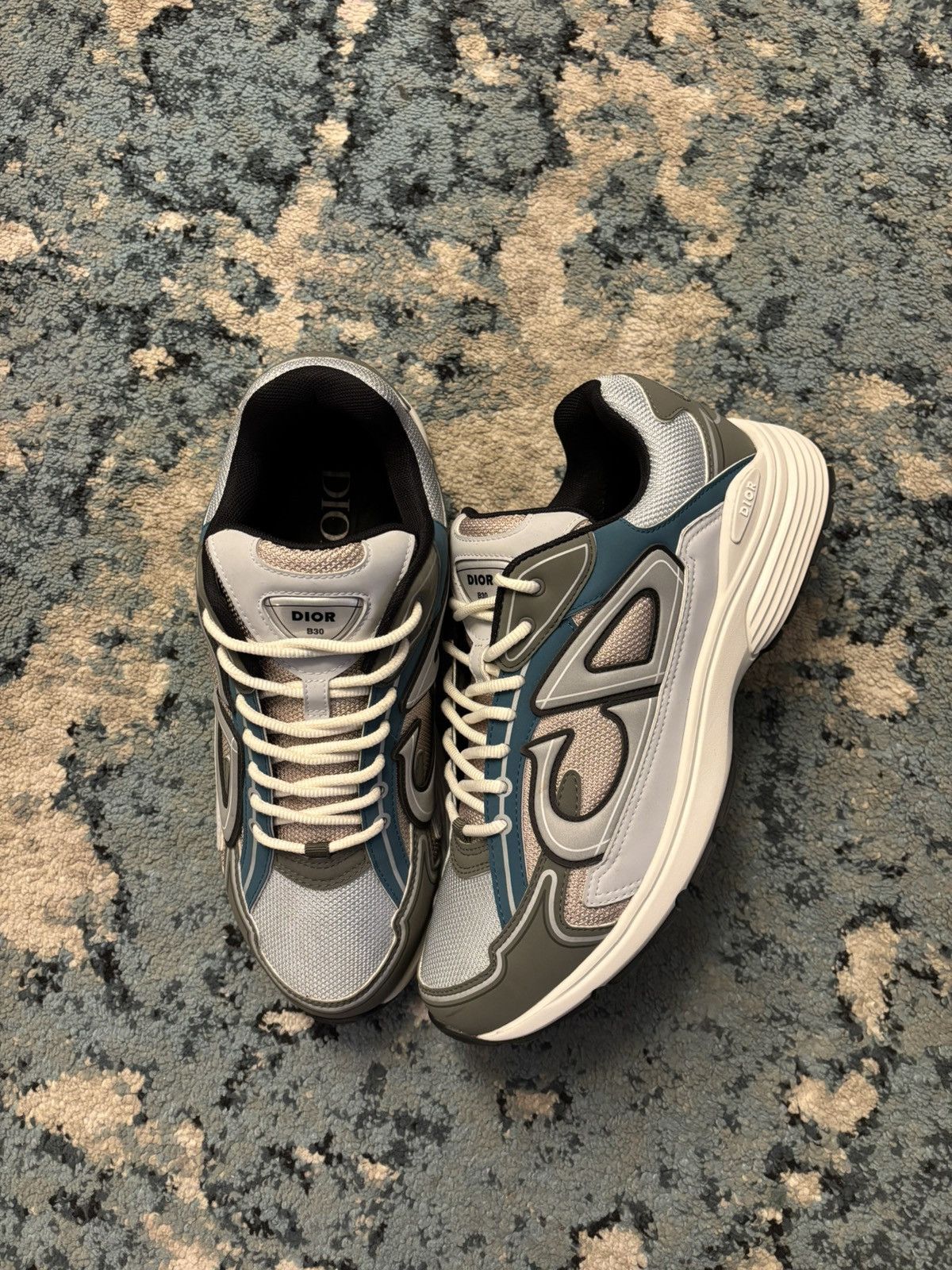 Dior B30 Sneaker Grey Blue 45 12us Worn Lightly No Box